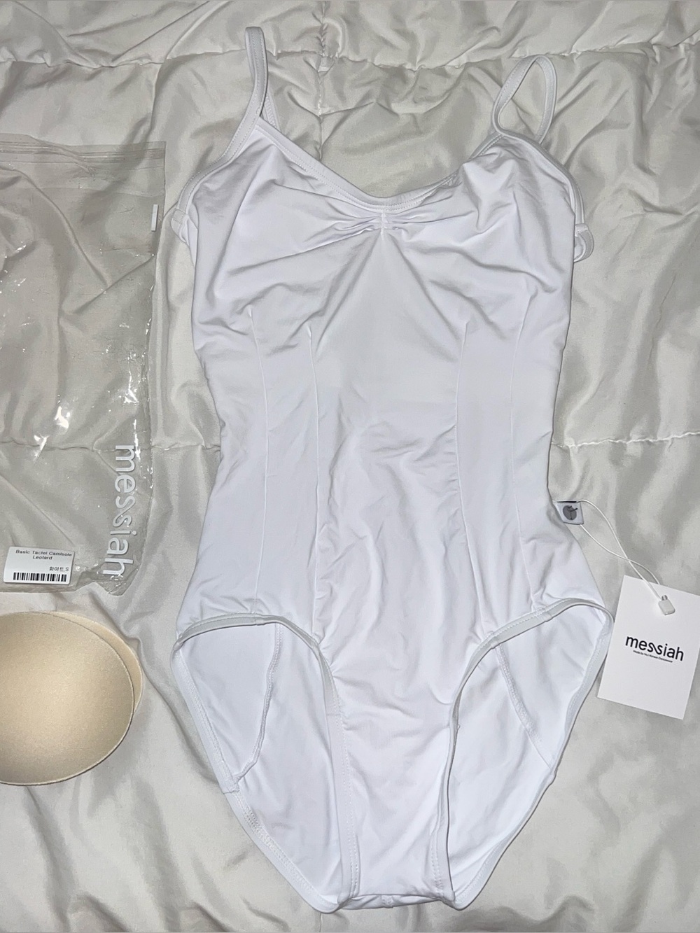 Messiah Basic Pinched Tactel Camisole Ballet Leotard